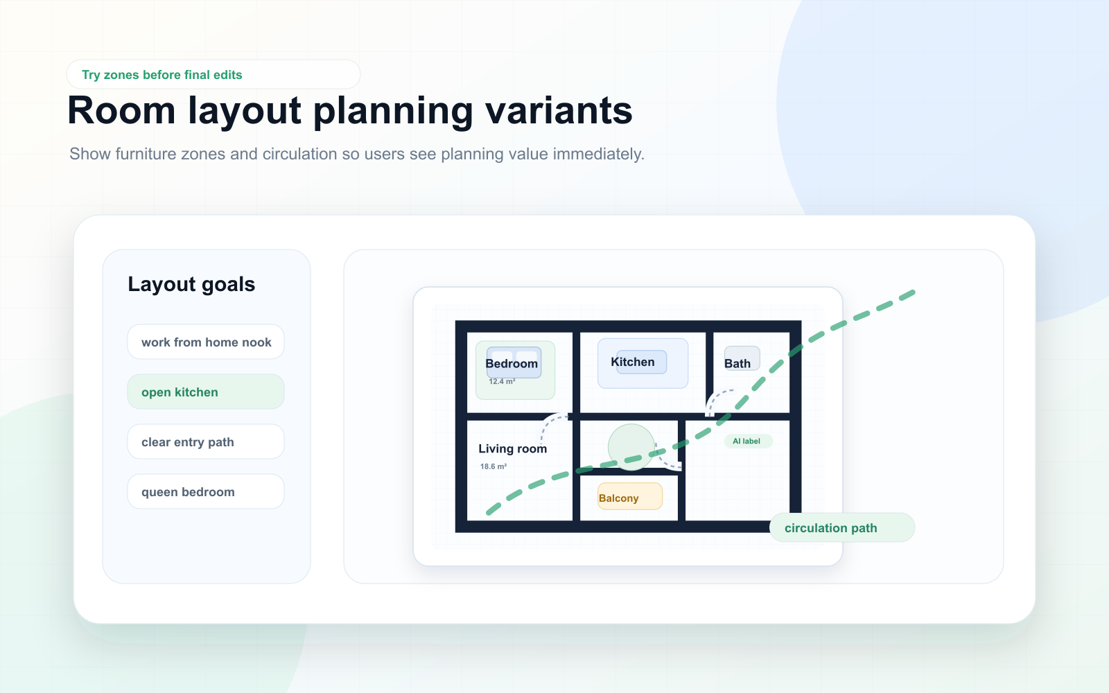Room layout generator workspace preview