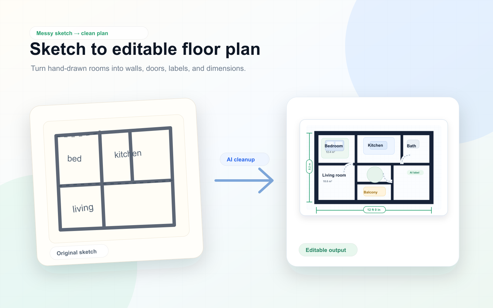 AI floor plan generator workspace preview